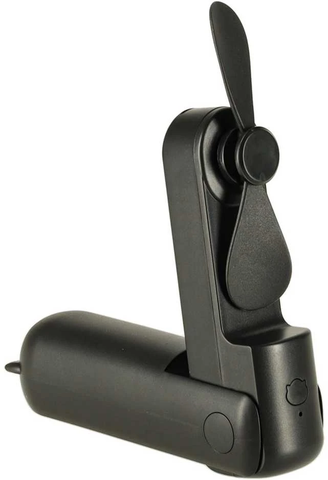 Nešiojamas USB Ventiliatorius 3 Greičių, 1200 mAh, Juodas