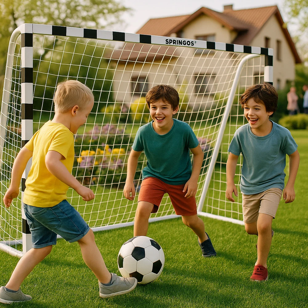 Springos Nešiojami futbolo vartai 300 × 200 × 90 cm