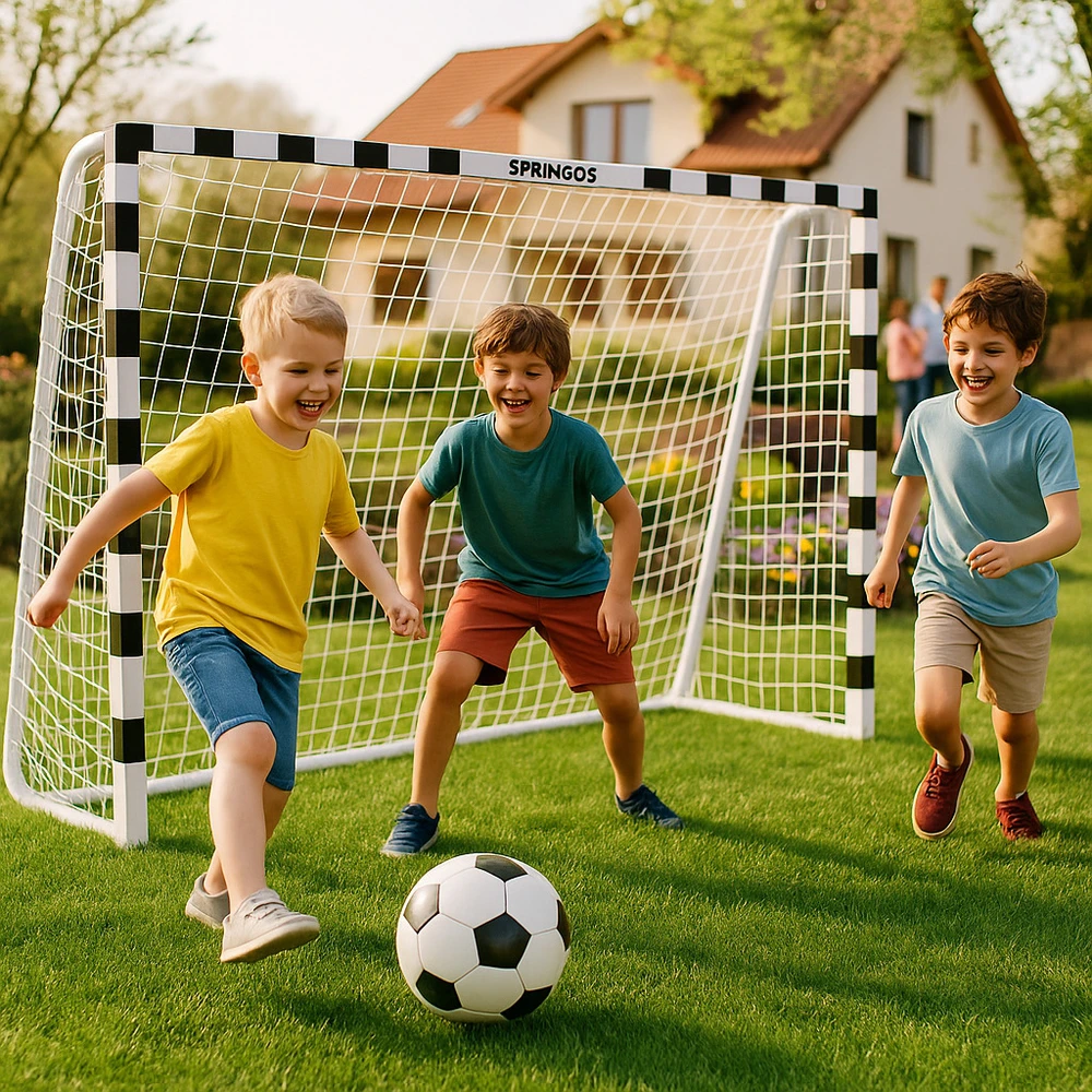 Springos Nešiojami futbolo vartai 300 × 200 × 90 cm