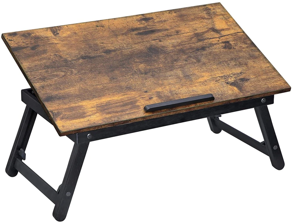 Leobert Nešiojamojo kompiuterio staliukas su reguliuojamu pasvirimo kampu, 60–76 × 35 × 21–31 cm