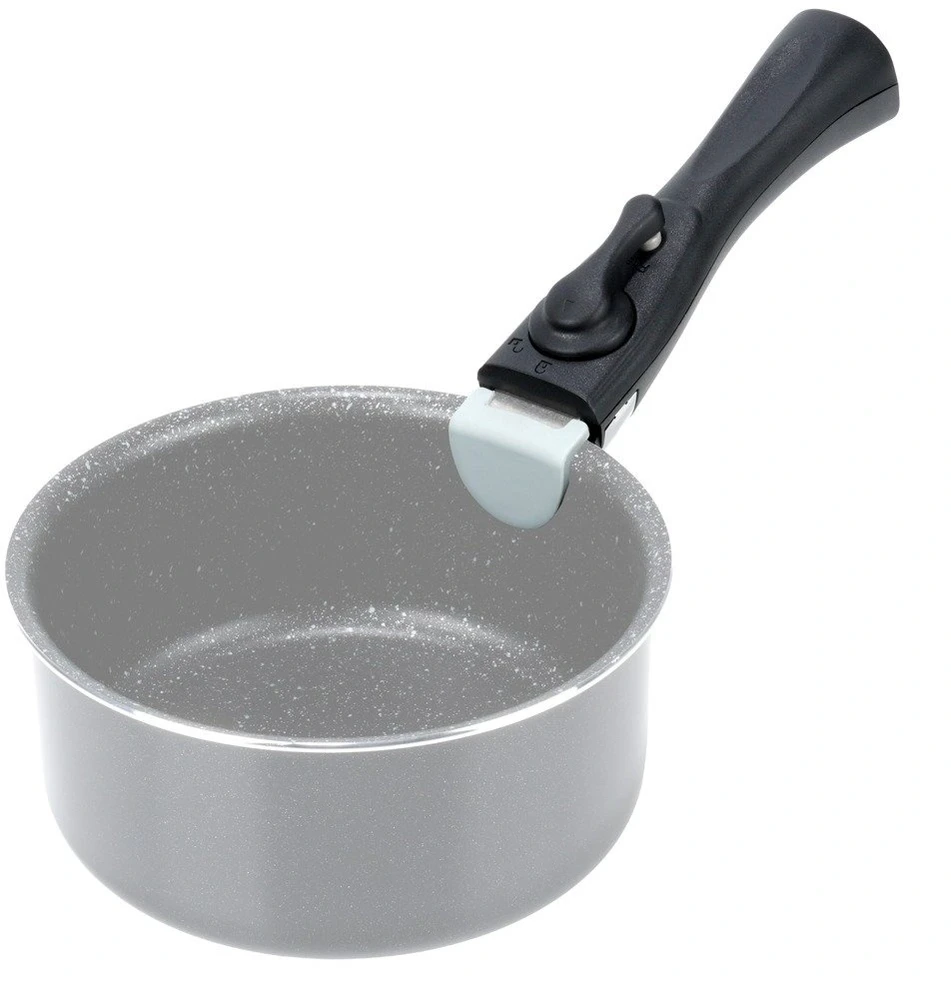 Nuimama puodų ir keptuvių rankena, juoda, 18 cm