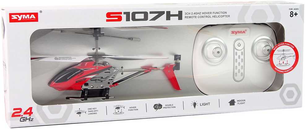 Nuotolinio valdymo malūnsparnis Syma S107H, raudonas