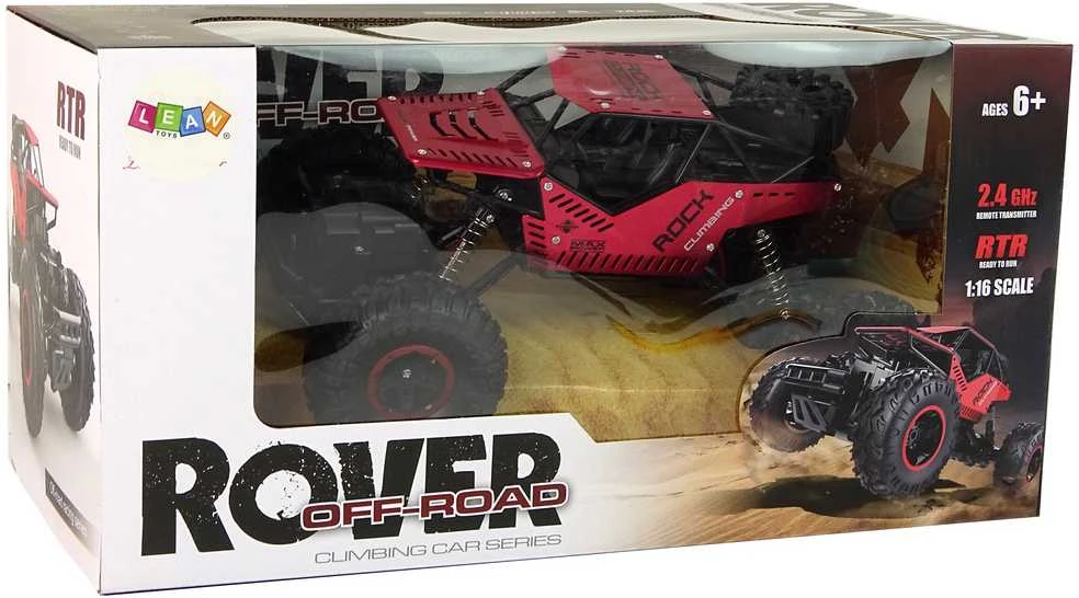 Nuotoliniu būdu valdomas automobilis Lean Toys Big Wheels 1:16, raudonas