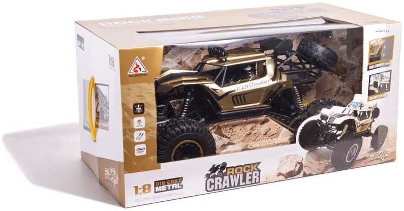 Ikonka RC automobilis Rock Crawler 2.4GHz 1:8 51cm aukso spalvos