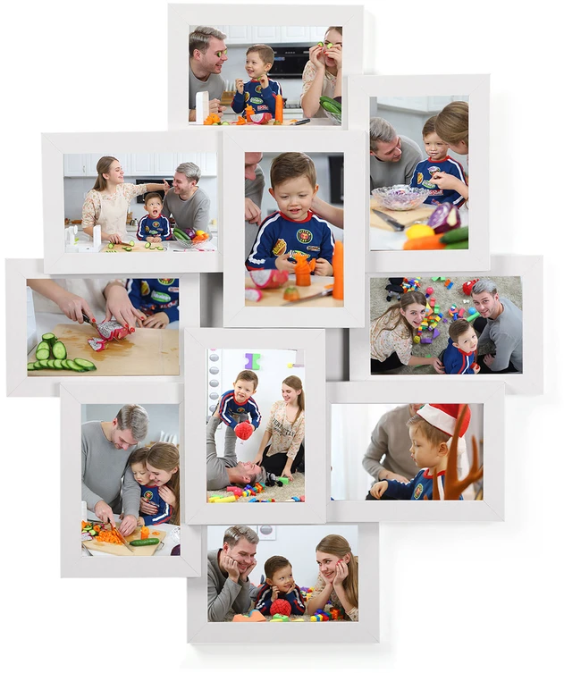 Nuotraukų rėmelis Songmics Bilderrahmencollage für 10 Fotos Weiß