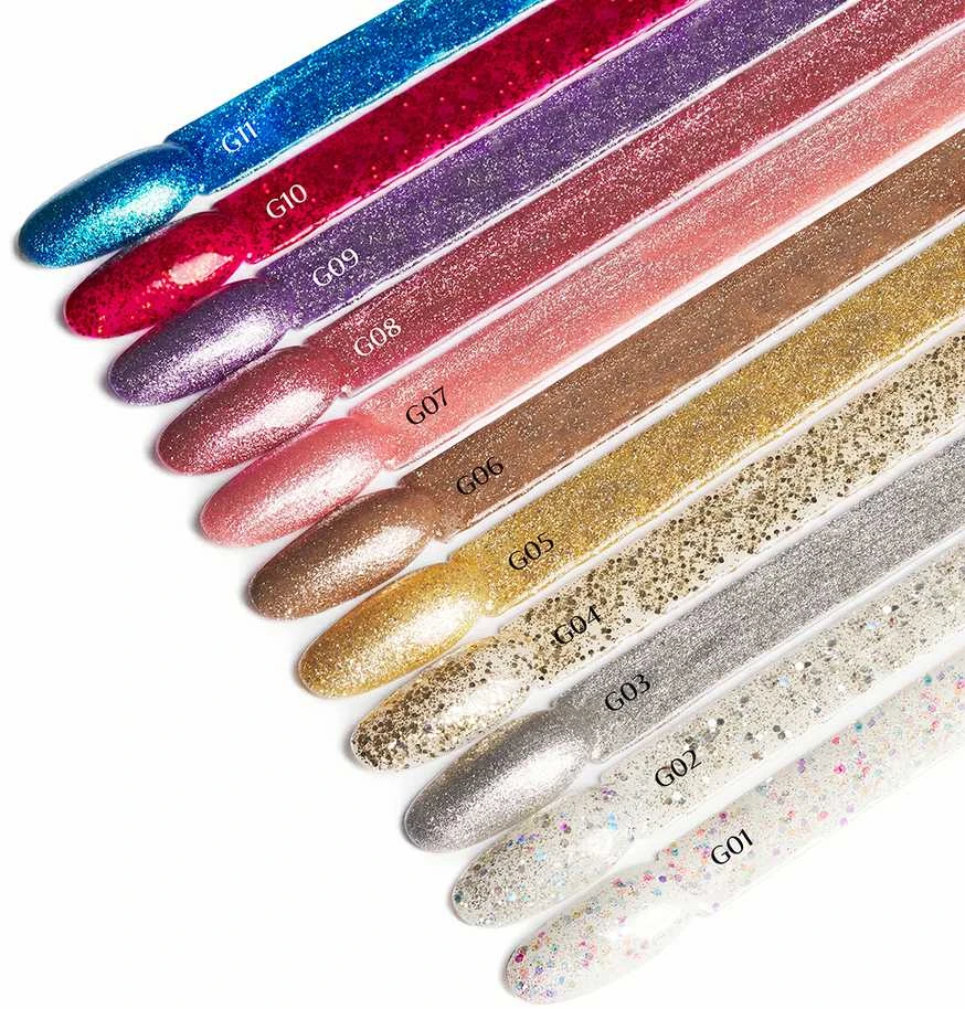 Activeshop OCHO NAILS hibridinis lakas glitter G16 -5 g
