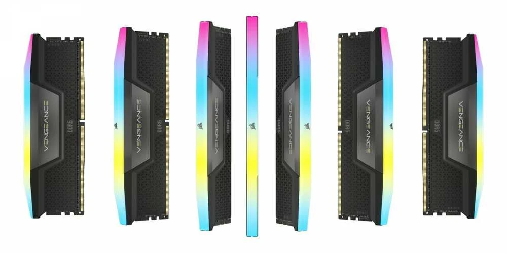 RAM CORSAIR VENGEANCE RGB 32GB 2x16GB DDR5 6000MT/s DIMM Be buferio 36-44-44-96 Std PMIC XMP 3.0 Juodas Heatspreader PCB 1.4V