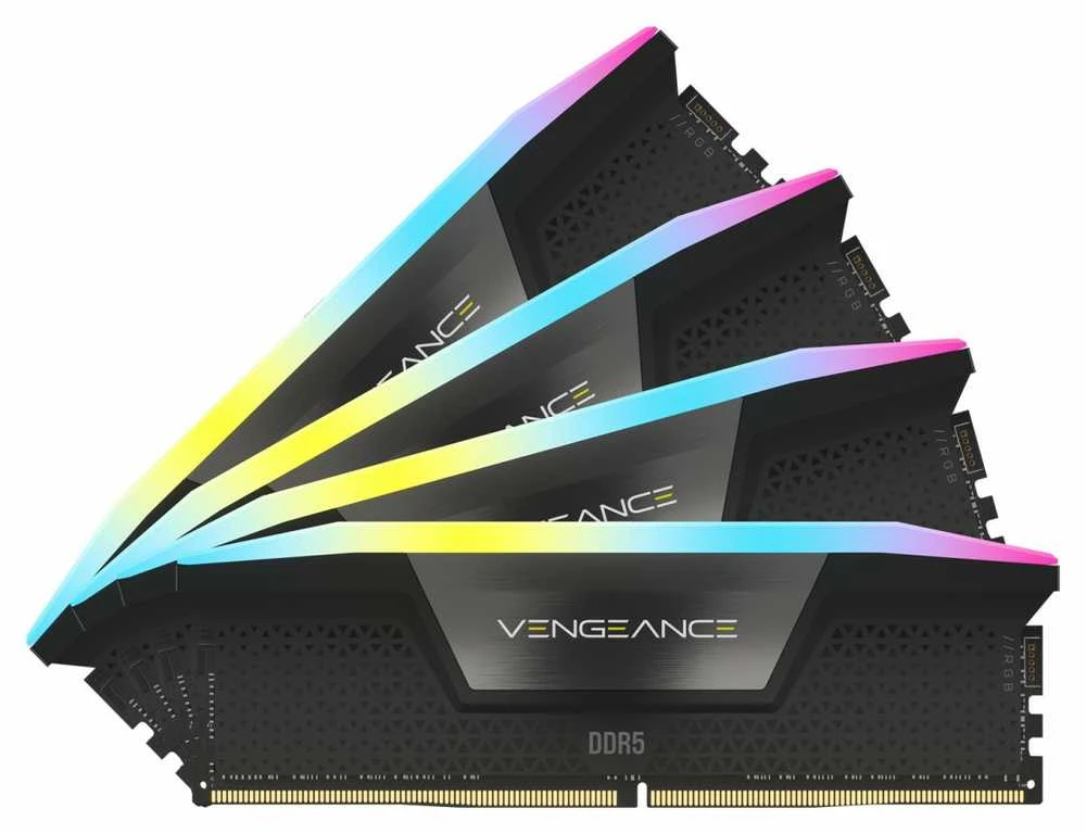 RAM CORSAIR VENGEANCE RGB 32GB 2x16GB DDR5 6000MT/s DIMM Be buferio 36-44-44-96 Std PMIC XMP 3.0 Juodas Heatspreader PCB 1.4V