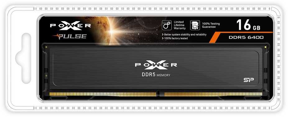 RAM Silicon Power XPOWER impulsas | SP016GXLWU64AFSJ | 16 GB | DDR5 | 6400 MHz | PC/serveris | Registracijos Nr. | ECC Taip