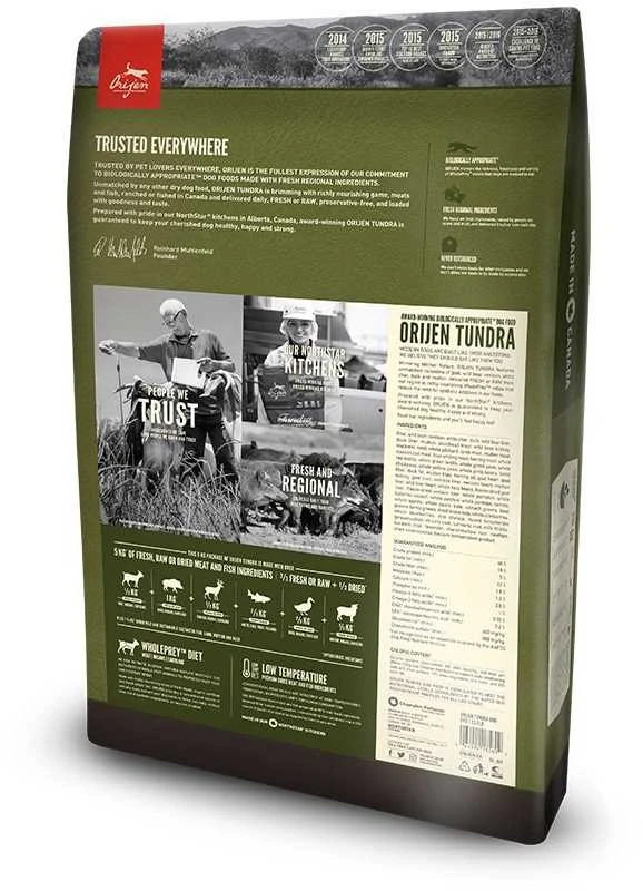 Šunų Maistas - ORIJEN Tundra Sausas 6kg Be Glitimo, Be Grūdų, 40% Baltymų