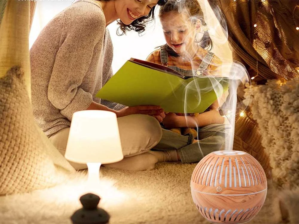 Oro drėkintuvas su aromaterapijos funkcija ir RGB apšvietimu