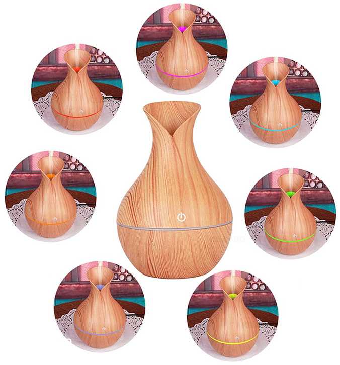 Oro drėkintuvas su aromaterapijos funkcija, 200 ml, RGB apšvietimas