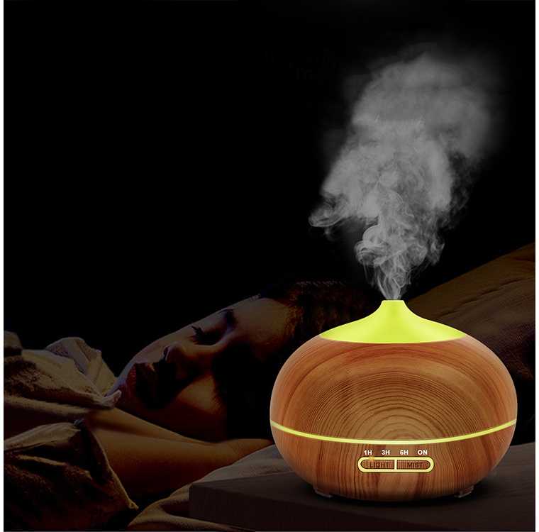 Oro drėkintuvas su aromaterapijos funkcija ir RGB apšvietimu