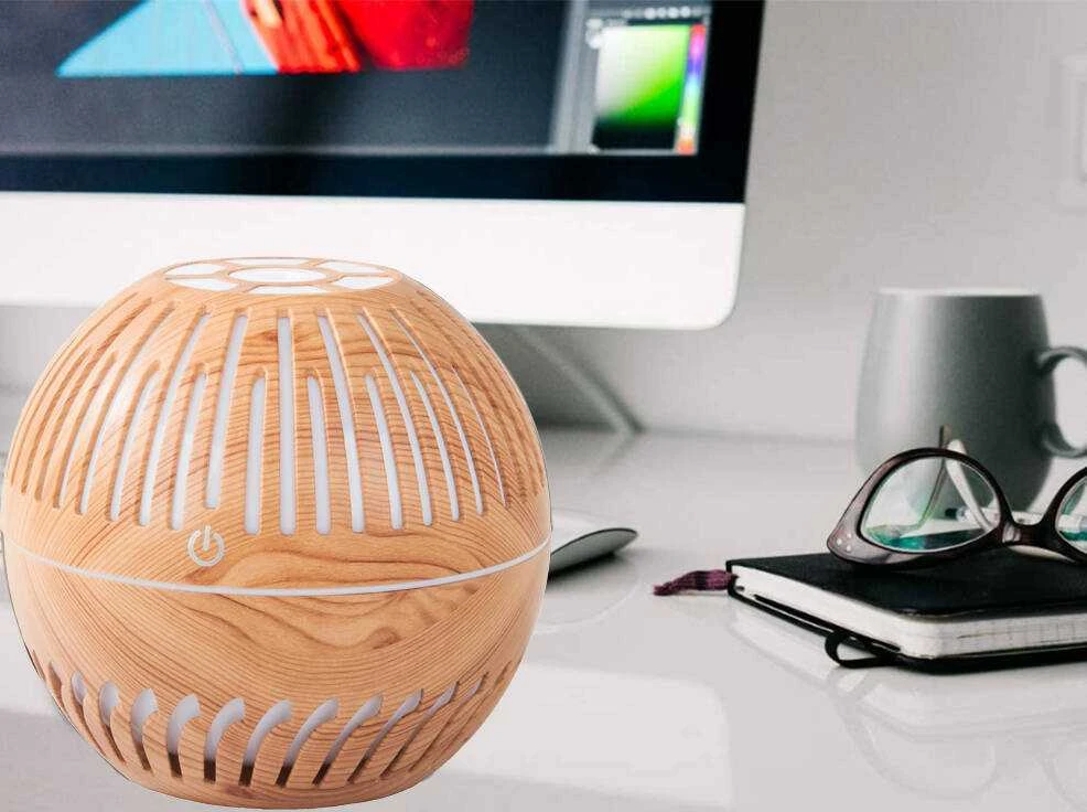 Oro drėkintuvas su aromaterapijos funkcija ir RGB apšvietimu