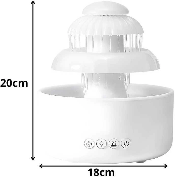 Oro drėkintuvas su LED apšvietimu ir aromaterapija, 600 ml