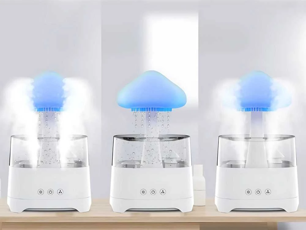 Oro drėkintuvas su LED apšvietimu ir aromaterapija, 450 ml