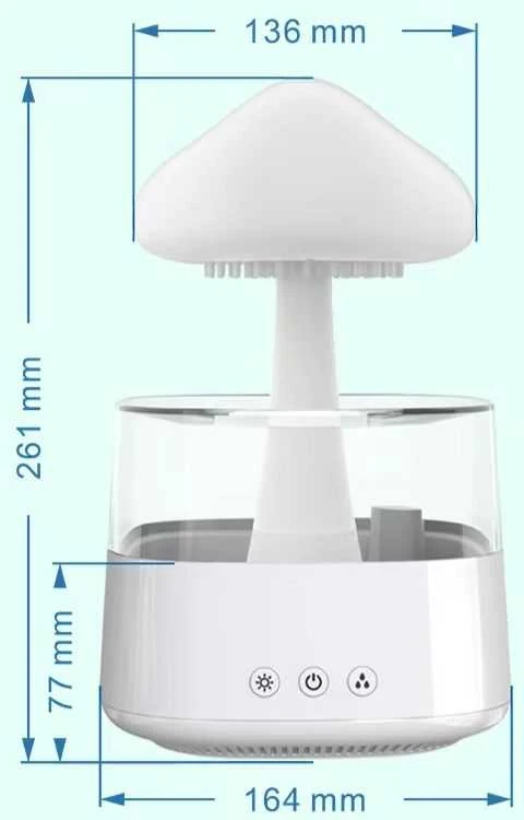 Oro drėkintuvas su LED apšvietimu ir aromaterapija, 450 ml