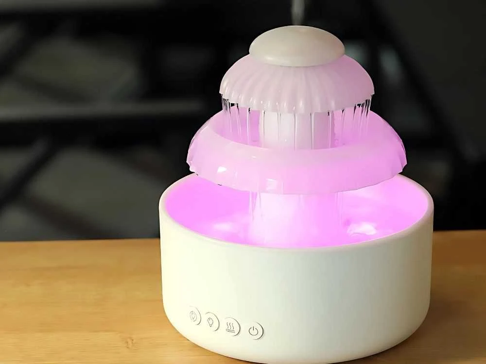 Oro drėkintuvas su LED apšvietimu ir aromaterapija, 600 ml