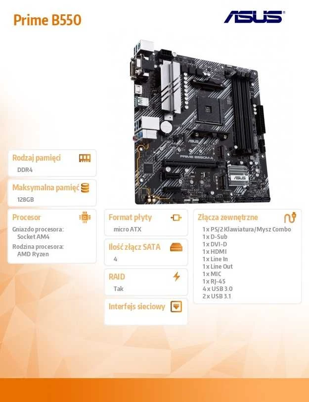 Asus PRIME B550M-A/CSM B550 – lizdas AM4 – pagrindinė plokštė/ Paruošta Ryzen™ 5000 serijai/VRM efektyviam radiatoriui/SafeSlot Core/PCIe 4.0-Ready/AURA SYNC RGB