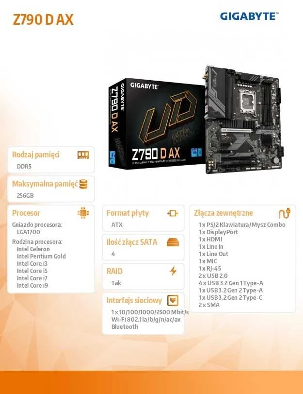 GIGABYTE Z790 D AX