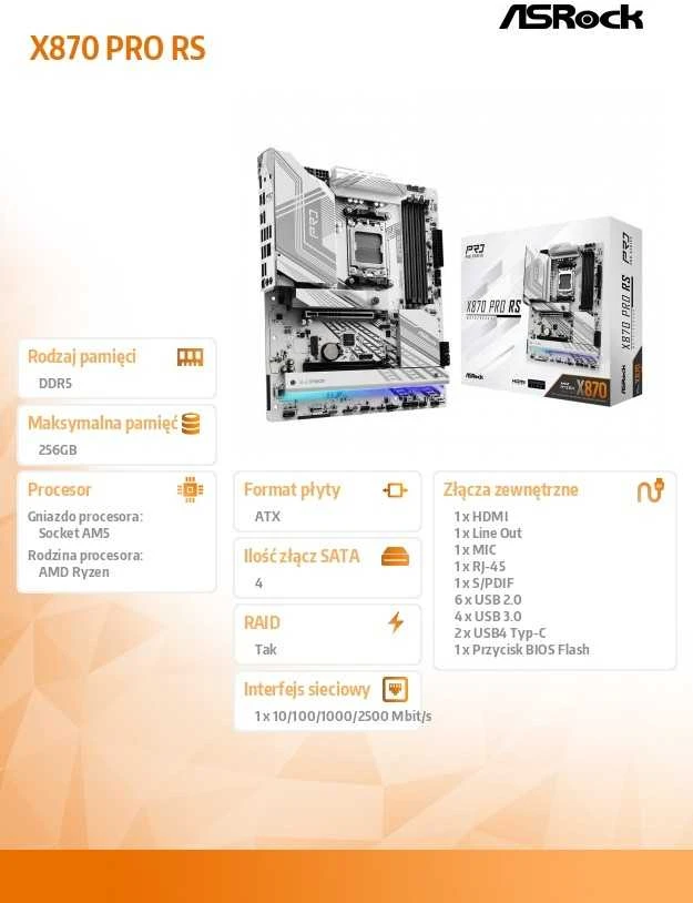 Pagrindinė plokštė - ASRock X870 Pro RS