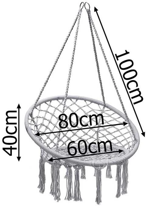 Pakabinamas fotelis hamakas 80 cm