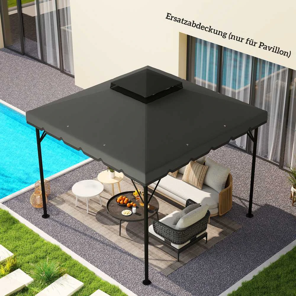 Pakaitinis pavėsinės stogas 3 x 3 m