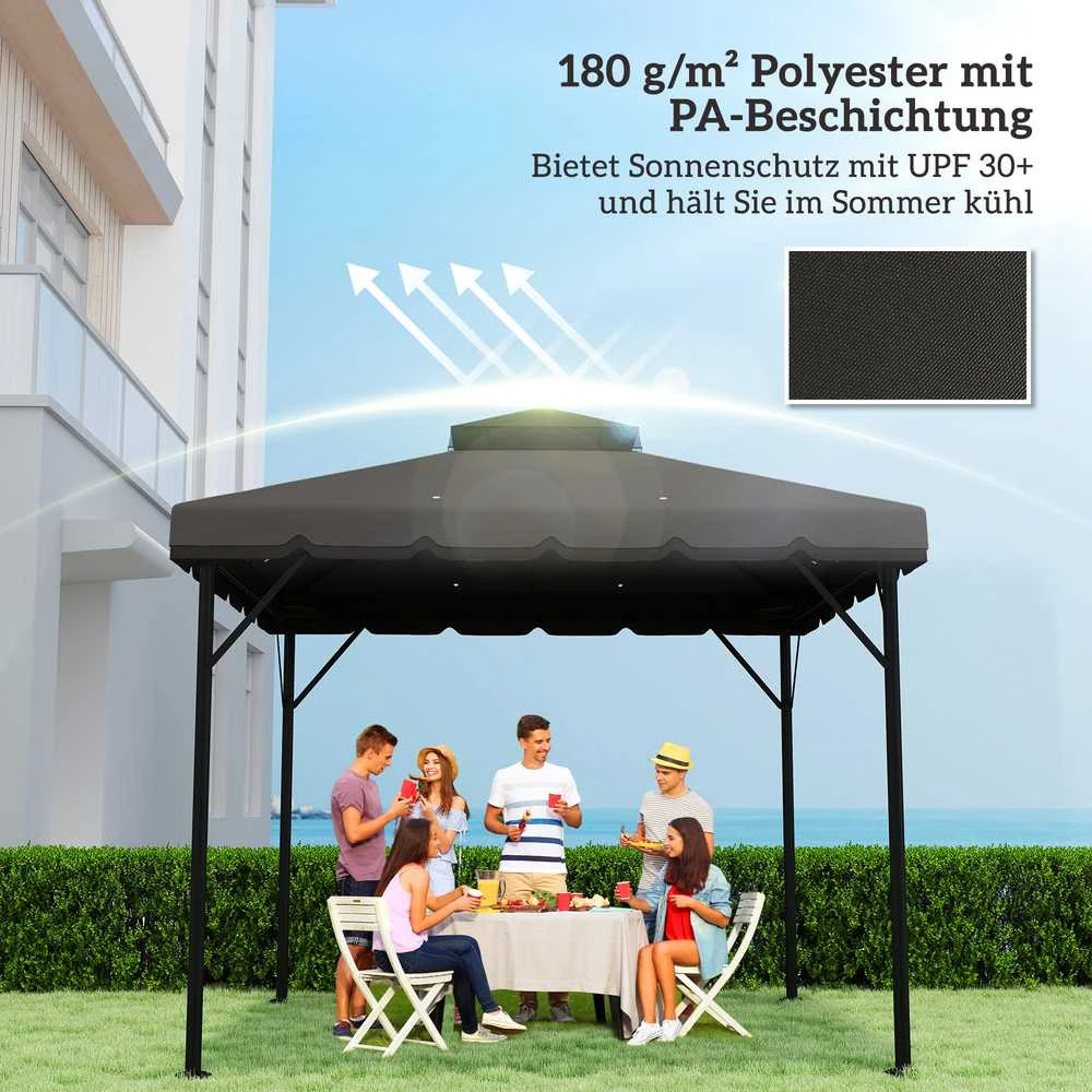 Pakaitinis pavėsinės stogas 3 x 3 m