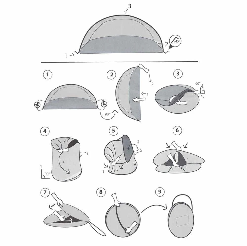 Palapinė Springos PT003 Pop-Up 200×120×110 cm oranžinė