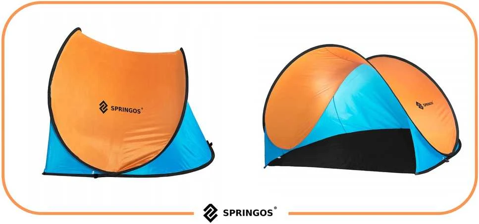 Palapinė Springos PT003 Pop-Up 200×120×110 cm oranžinė