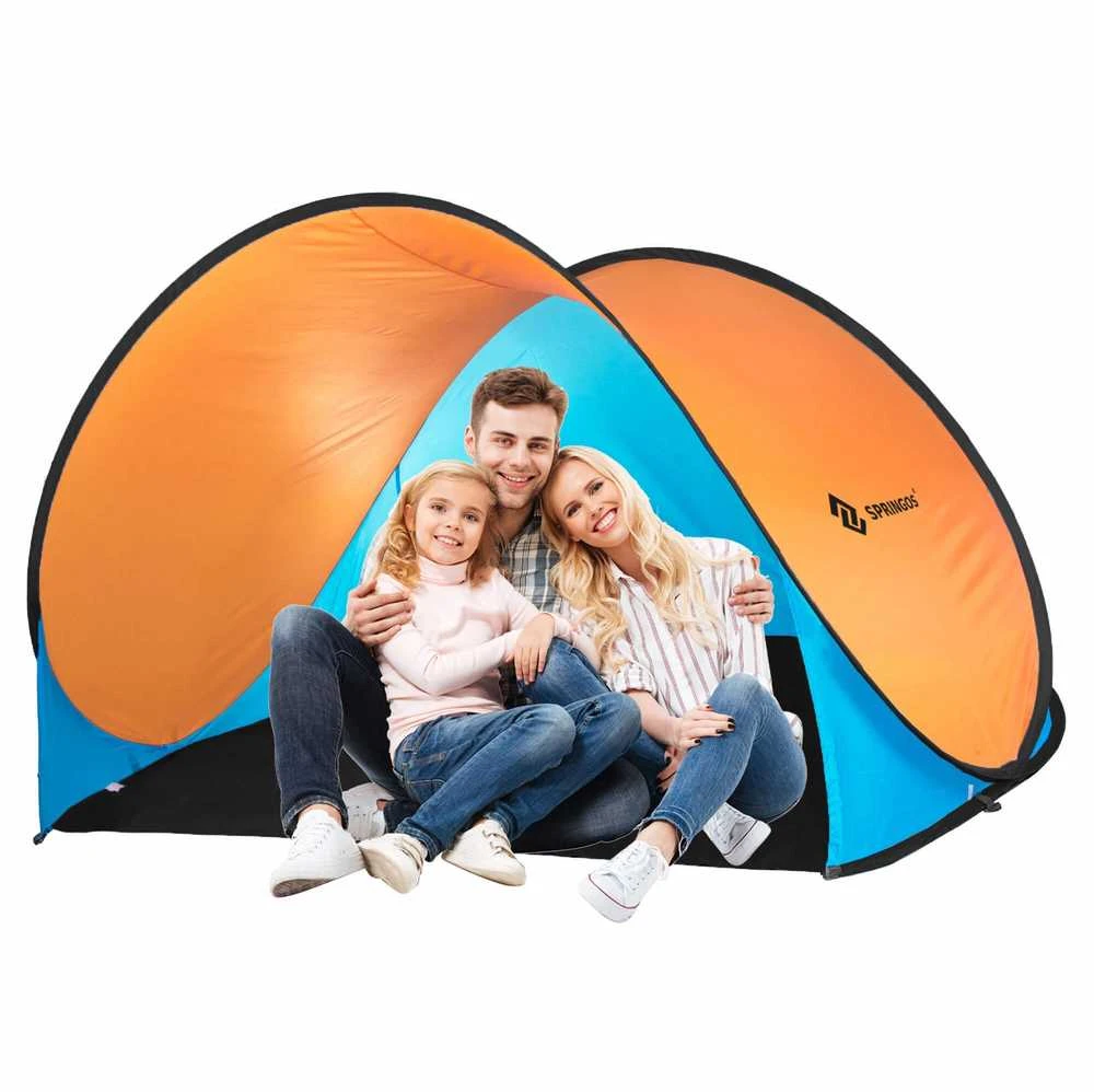 Palapinė Springos PT003 Pop-Up 200×120×110 cm oranžinė