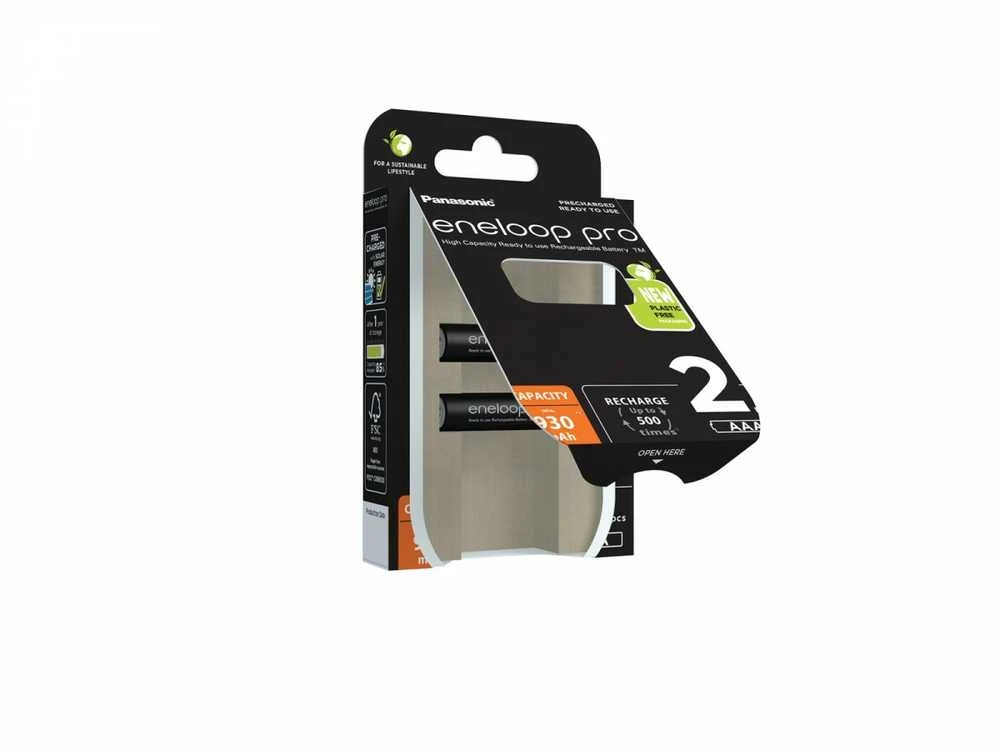 <p>1x2 Panasonic Eneloop Pro Micro 930mAh AAA Ni-MH BK-4HCDE/2BE baterijos</p>