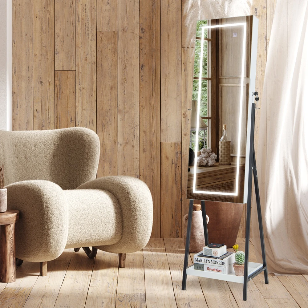 Papuošalų spintelė su veidrodžiu Rustic Brown