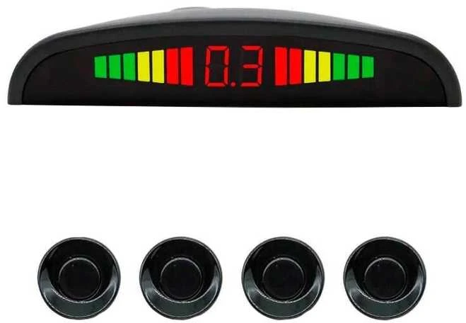 Parkavimo jutiklių rinkinys 4 vnt. su LCD ekranu