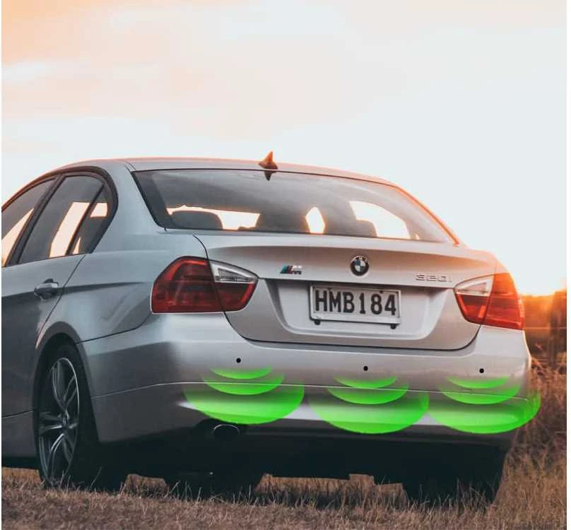 Parkavimo jutiklių rinkinys 4 vnt. su LCD ekranu