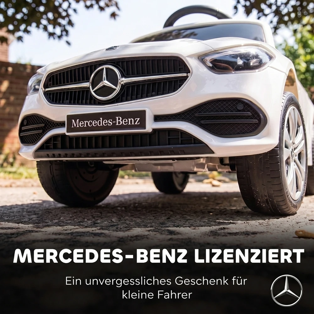 Paspiriama mašinėlė 3-in-1, licencijuota „Mercedes-Benz“, balta ir juoda, 83 x 40 x 90 cm