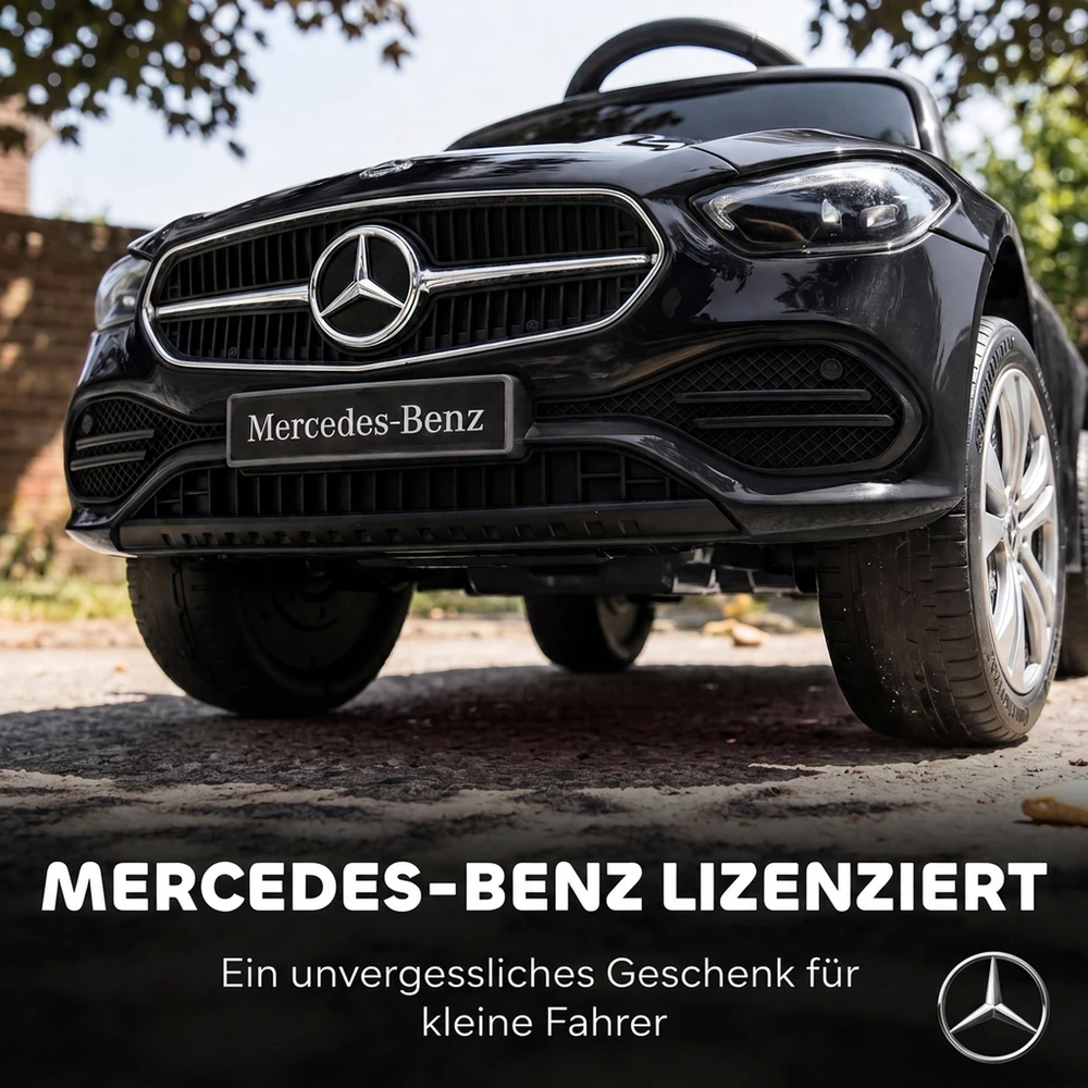 Paspiriama mašinėlė 3 viename, licencijuoto „Mercedes-Benz“ dizaino, juoda, 83 × 40 × 90 cm