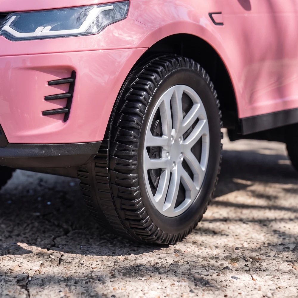 Paspiriama mašinėlė Land Rover Discovery su garsiniais efektais, rožinė, 65,5 × 28 × 42 cm