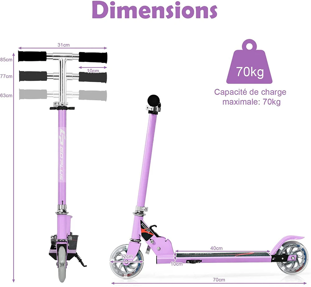 Paspirtukas violetinis
