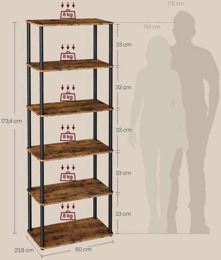 Songmics Pastatoma lentyna 23,8 × 60 × 173,4 cm