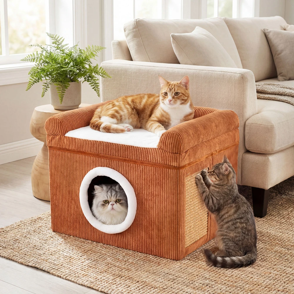Kačių namelis rudas