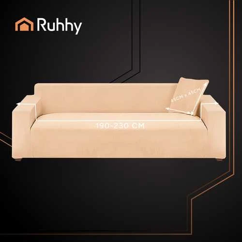 Ruhhy 26184 smėlio spalvos sofos užvalkalas 190-230cm