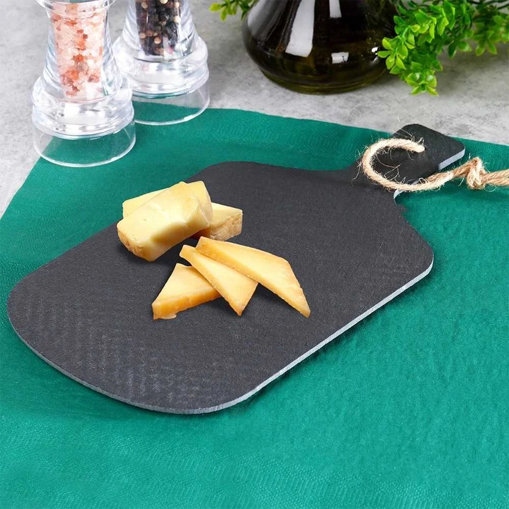 Excellent Houseware Natūralios akmens serviravimo lėkštė 28,5x15 cm su rankena