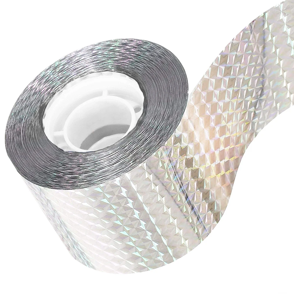 Springos Paukščių baidymo juosta holografinė, pilka, 5 cm × 80 m