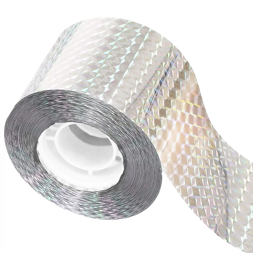 Springos Paukščių baidymo juosta holografinė, pilka, 5 cm × 80 m