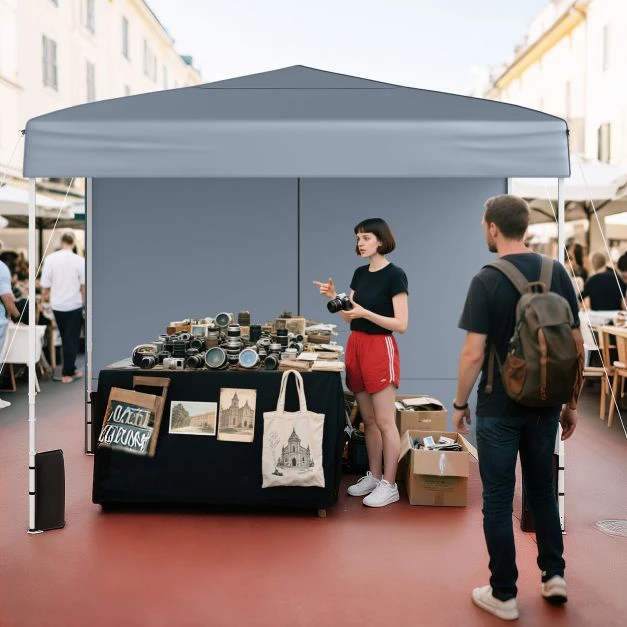Pavėsinė 290 x 290 cm pilka