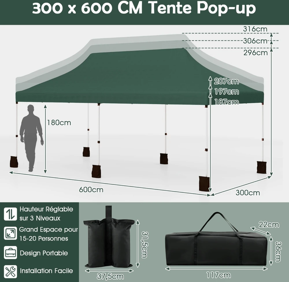 Paviljonas 300 x 600 cm
