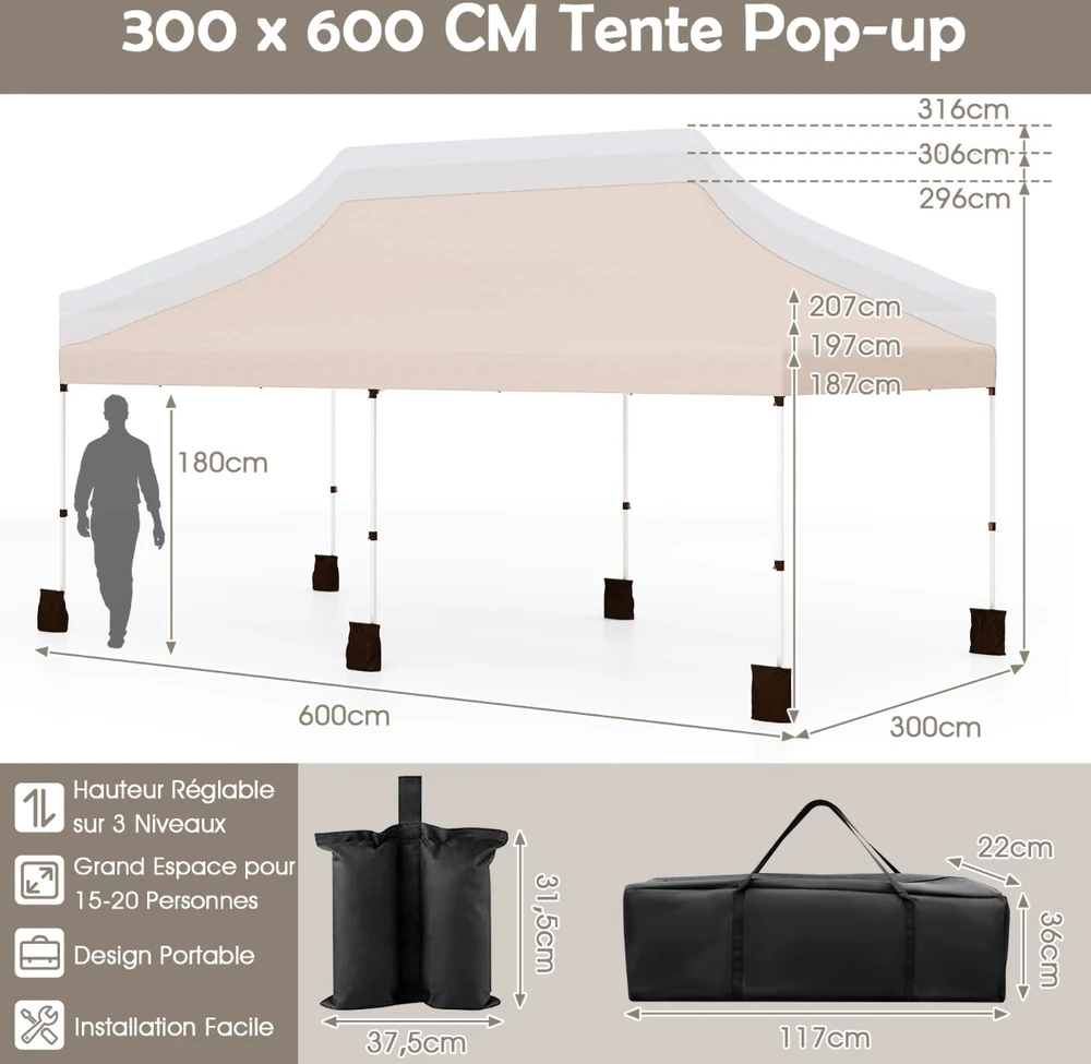 Paviljonas 300 x 600 cm