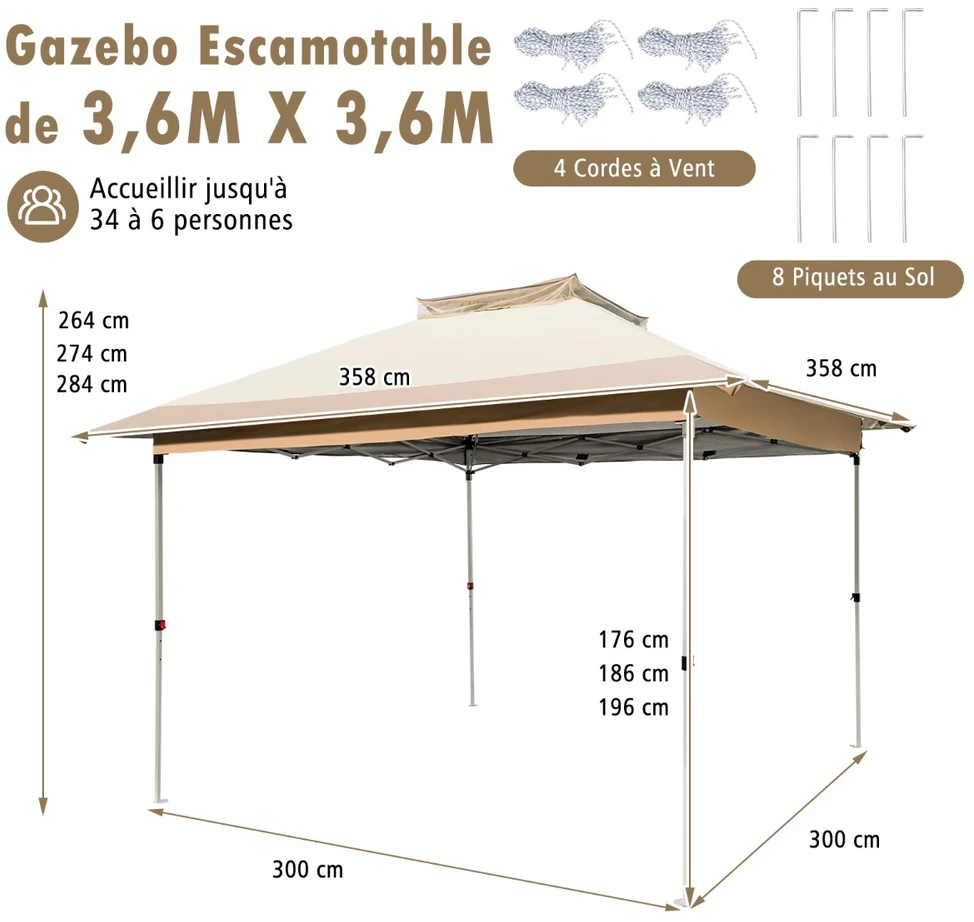 Paviljonas 358 x 358 cm