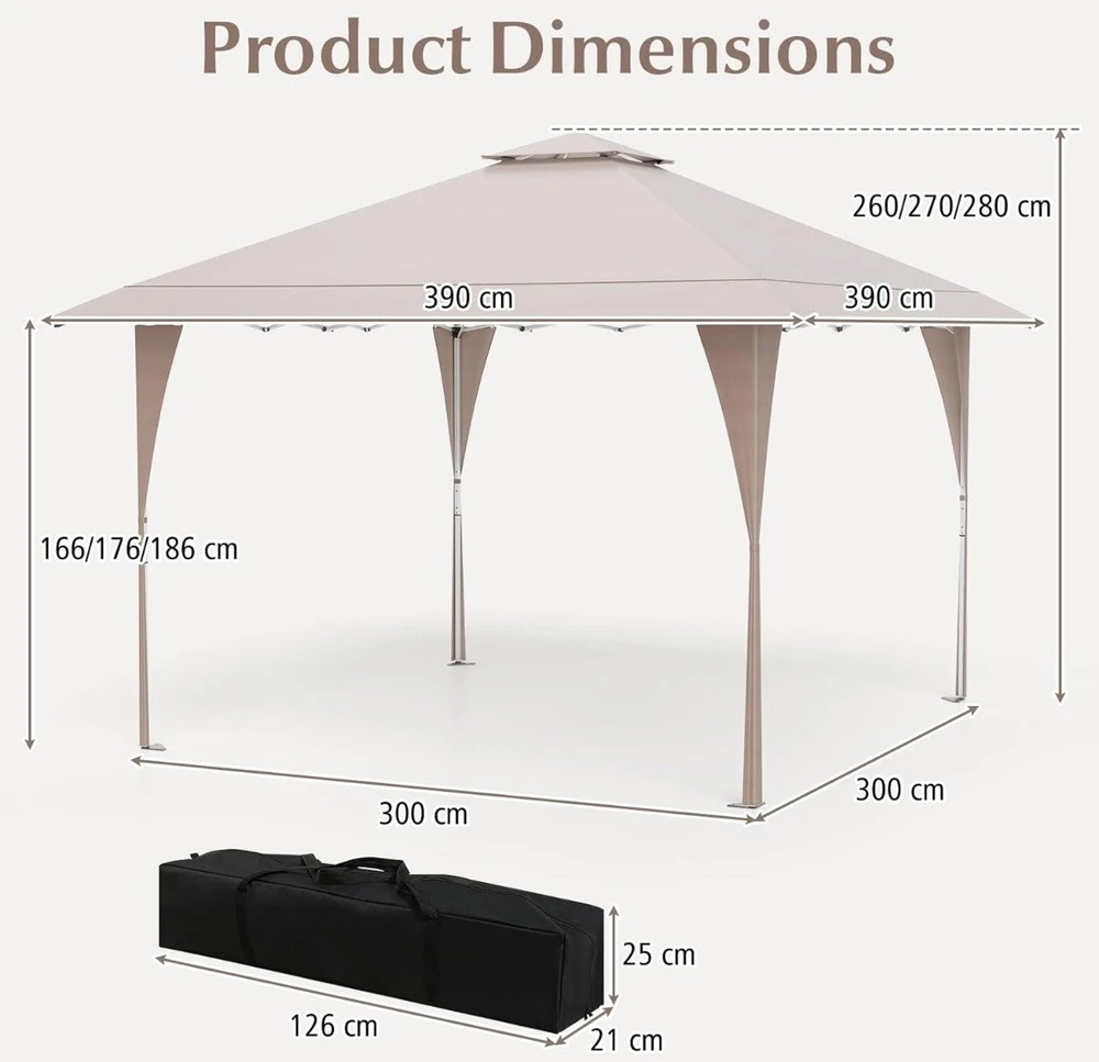 Paviljonas 395 x 395 cm